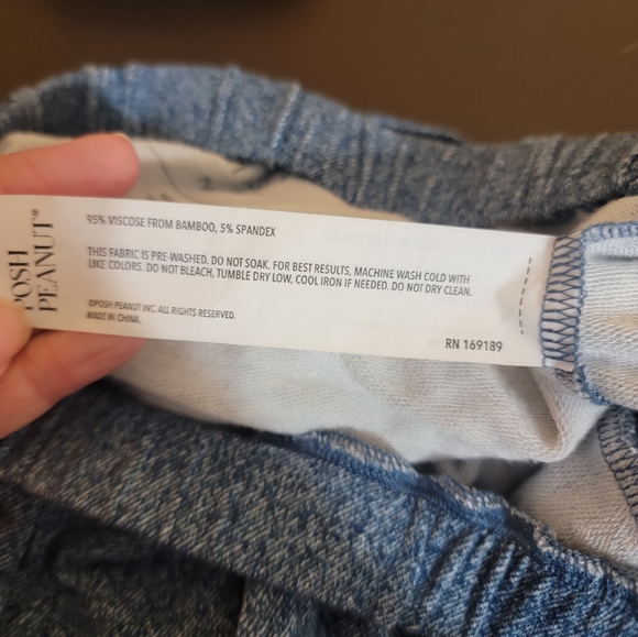 Posh Peanut Indigo Denim Ruffled Shorts Size 7 - Picture 5 of 6